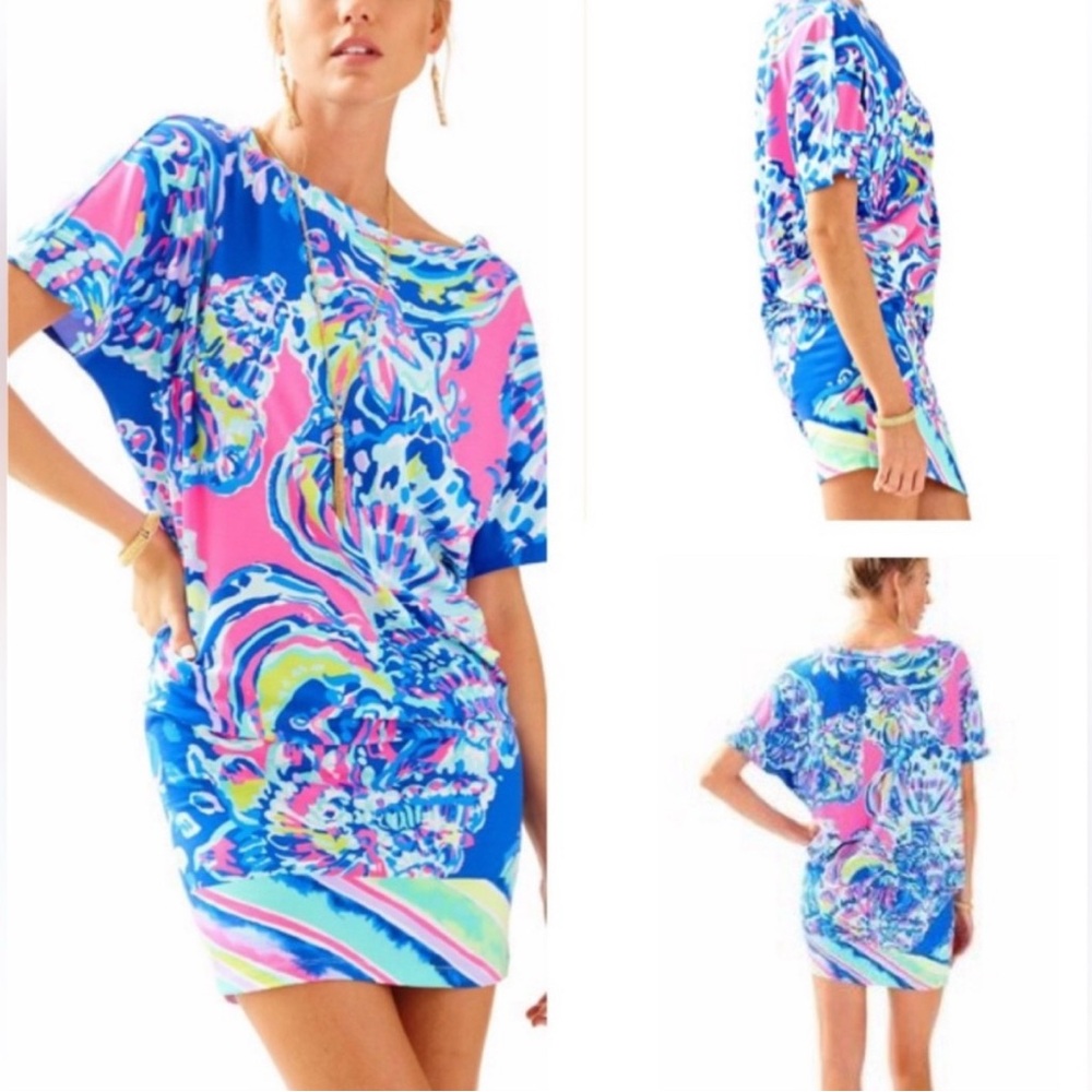 Lilly Pulitzer Lowe Dress
in Multi ‘Coastal Retreat’ Engineered Print